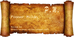 Posner Milán névjegykártya